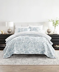 ienjoy Home Jacobean and Stripe Reversible 3-Pc. Lightweight Quilt Set