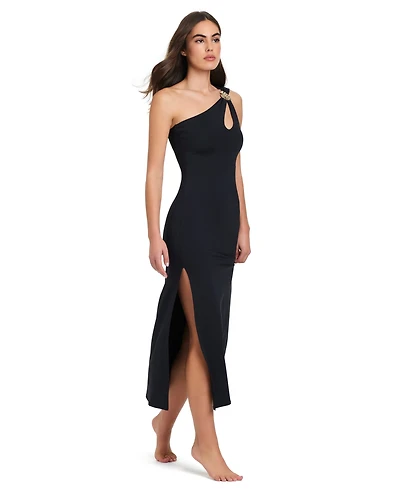 Red Carter Women's Asymmetrical Cut-Out Swim Cover-Up Dress