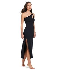 Red Carter Women's Asymmetrical Cut-Out Swim Cover-Up Dress