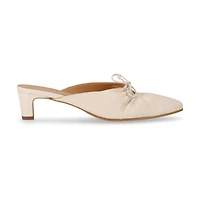 Amar Cream Leather Mules