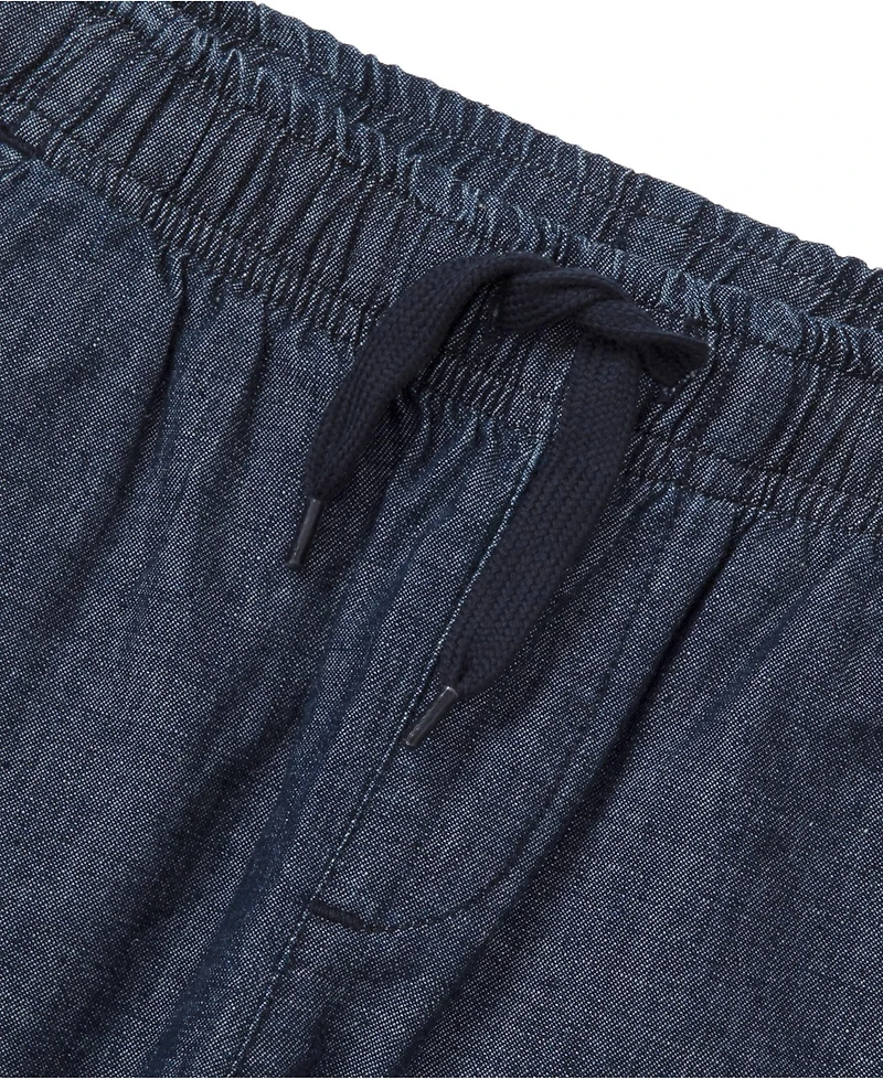 Lands' End Girls Pull On Chambray Elastic Waist Shorts