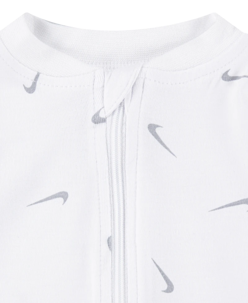 Nike Baby Essentials Viscose Long-Sleeve Footed Coveralls, 2 Pack