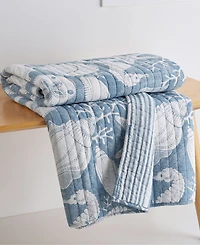 Levtex Stillwater Coastal Shore Reversible Quilted Throw, 50" x 60"