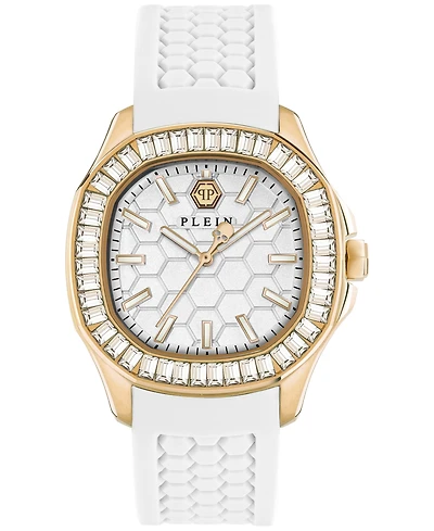 Philipp Plein Women's The Spectre Lady White Silicone Strap Watch 38mm