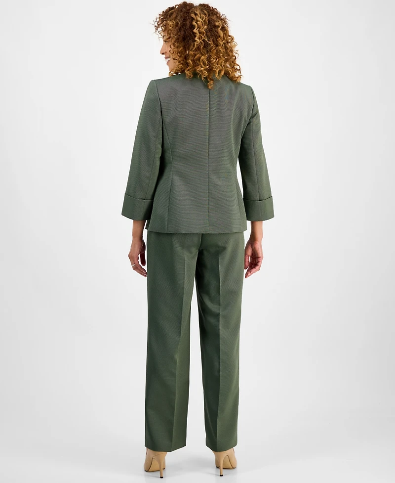 Le Suit Women's Collarless Wide-Leg Pantsuit, Regular & Petite