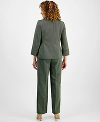 Le Suit Women's Collarless Wide-Leg Pantsuit, Regular & Petite