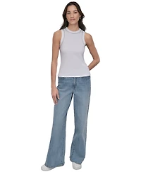 Dkny Jeans Women's Studded Crewneck Tank - Wht