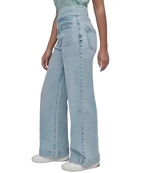 Dkny Jeans Women's High-Rise Tab-Waist Wide-Leg - Kx8