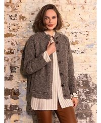 Celtic & Co. Women's Donegal Funnel Neck Cardigan