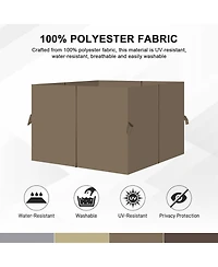 Aoodor 12' x 16' Gazebo Curtain Set Protecting Privacy Side Walls 4 Panels,Curtain Only