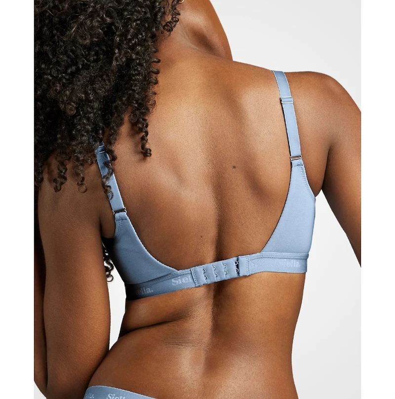 Siella Women's Organic Cotton Scoop Neck Bra