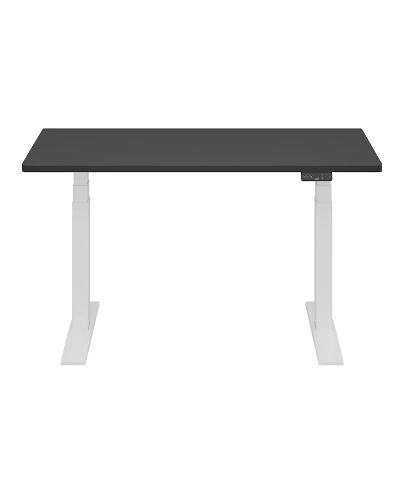 Flexispot E7-commercial 55 W Electric Adjustable Standing Desk, Rectangular Chipboard Top, White Base