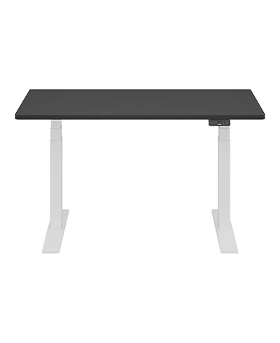 Flexispot E7-commercial 55 W Electric Adjustable Standing Desk, Rectangular Chipboard Top, White Base