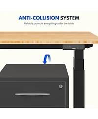 Flexispot E7-commercial W Electric Adjustable Standing Desk, Bamboo Top
