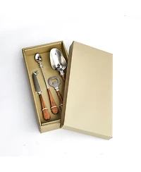 Haisley Bottle Opener Stirring Spoon Ice Scoop Bar Tender Peeler Stainless Steel Cocktail Accessories w/ Premium Wooden Handles Set of 4