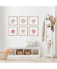 Colorful Chrysanthemum Prints St/6