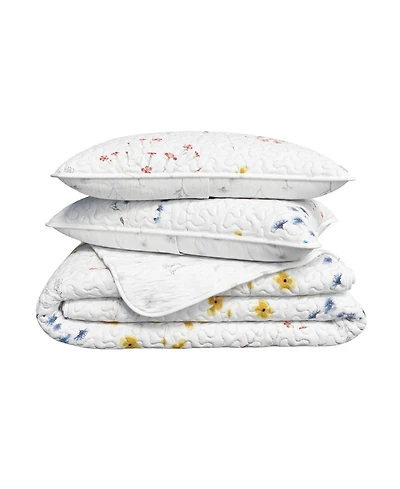 Linery & Co. Colorful Floral Microfiber Quilt Set With Shams