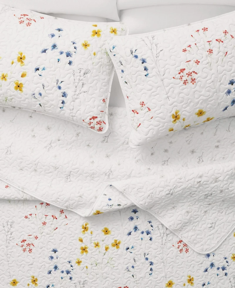 Linery & Co. Colorful Floral Microfiber Quilt Set With Shams