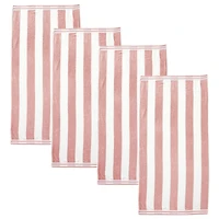 Linery & Co. 100% Cotton Velour Cabana Stripe Oversized Beach Towel
