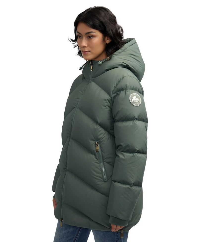 Pajar Women's Fallon Boxy Inverted Chevron Quilted Puffer