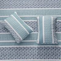 Linery & Co. Stripe & Paisley Microfiber Quilt Set With Shams