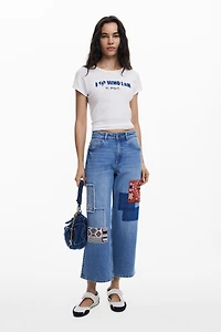 Desigual Women's Straight jeans with patches