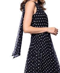 Betsy & Adam Petite Halter-Neck Sleeveless A-Line Gown