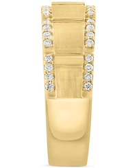 Effy Men's Diamond Brush Finish Band (1/3 ct. t.w.) in 14k Gold