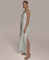 Donna Karan New York Women's Straight-Neck Chiffon-Sash Gown