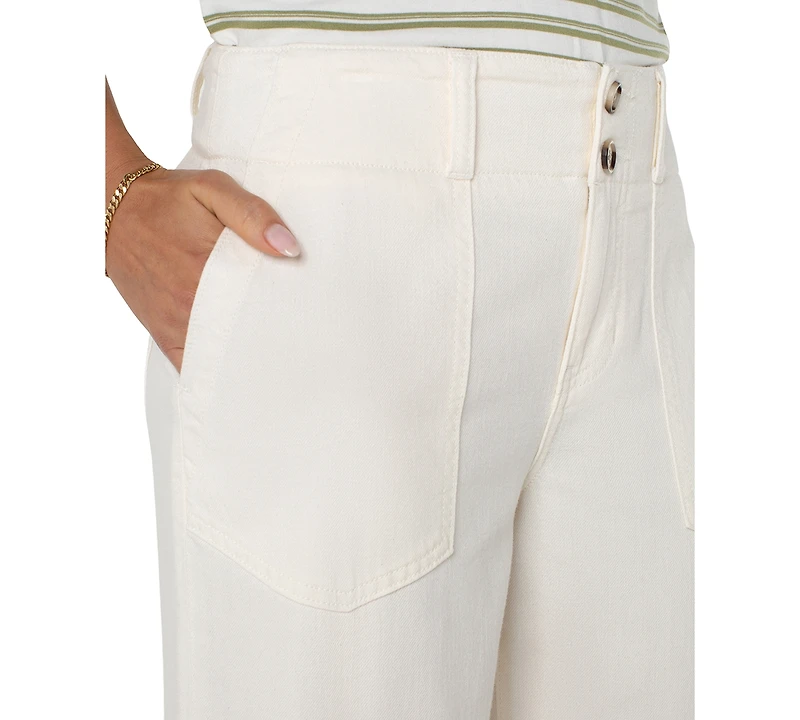 Liverpool Los Angeles Women's Utility Patch Pocket Wide Leg Pants