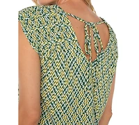 Liverpool Los Angeles Women's Short Sleeve Dolman Tie Back Knit Top