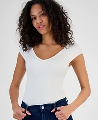 7 For All Mankind Women's Rib-Knit Top