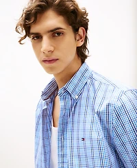Tommy Hilfiger Men's Americana Tailored Relaxed-Fit Check Button-Down Shirt