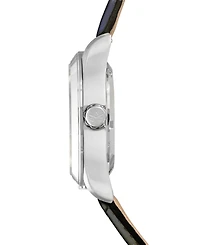 Abingdon Co. Women's Amelia Swiss Gmt Black Leather Strap Watch 40mm