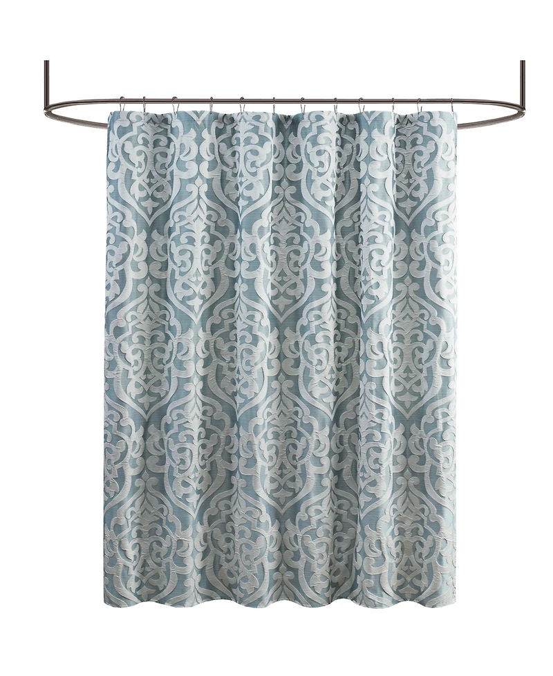 Madison Park Odette Jacquard Shower Curtain, 72" x