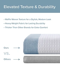 Madison Park Spa Waffle 3M-Scotchgard Shower Curtain, 72" x 84"