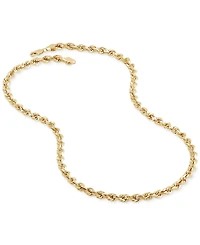 Lightweight Rope Chain Necklace (5.5mm) in 10k Yellow Gold, 22"