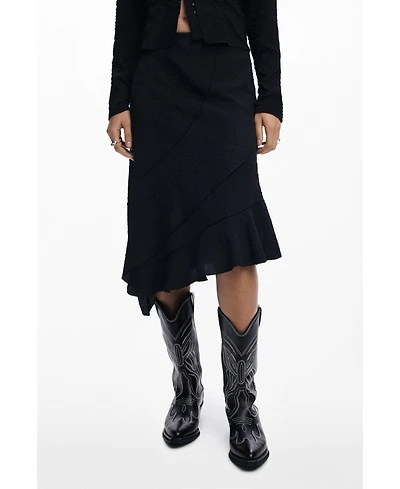 Desigual Women's Asymmetric texture skirt