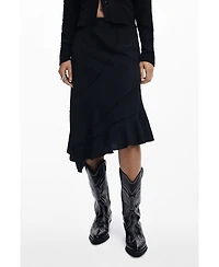 Desigual Women's Asymmetric texture skirt