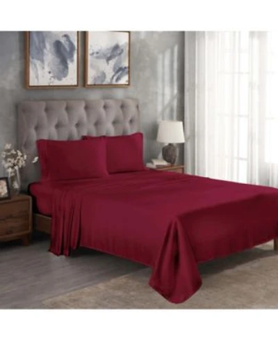 Superior Modal From Beechwood 300 Thread Count Lightweight Cooling Solid Extra Deep Pocket Bed Sheet Set Full