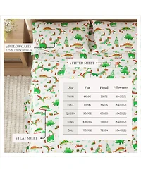 Linery & Co. Ultra-Soft Turkish Cotton Flannel Christmas Print Sheet Set