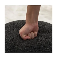 Soft Boucle Round Ottoman, Upholstered Footrest Stool, for Living Room & Bedroom-The Pop Home