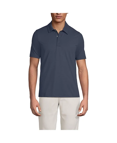 Lands' End Men's Short Sleeve Performance Snap Polo