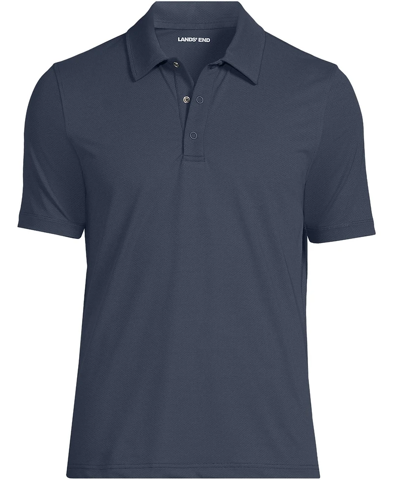 Lands' End Men's Short Sleeve Performance Snap Polo