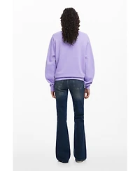 Desigual Women's Sweatshirt with Logo and Rhinestones