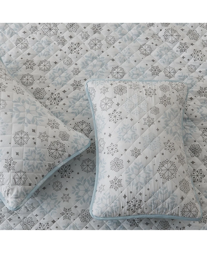 Linery & Co. Snowflake Microfiber Quilt Set with Shams