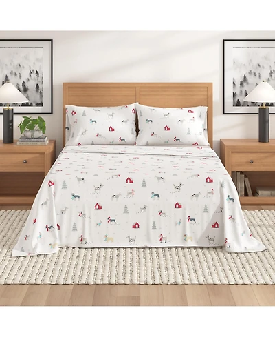 Linery & Co. 100% Turkish Cotton Winter Flannel Sheet Set