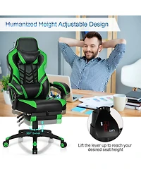 Adjustable Gaming Chair with Footrest for Home Office