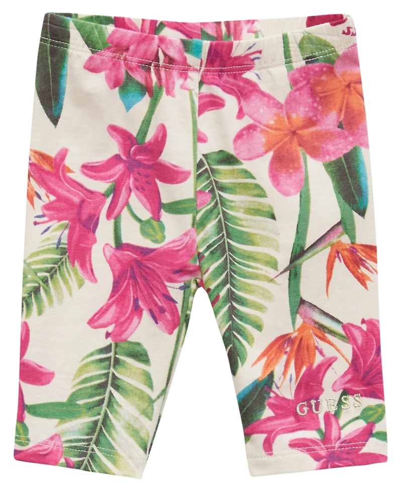 Guess Baby Girls 2-Piece Short Sleeve T-Shirt and Printed Legging Set