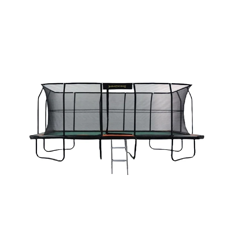 Jumpking Pro-Series Rectangular Trampoline 10ft x 18ft - Double the Springs, Patented V-shaped Spring Arrangement, Comfort Weave Jumping Surface